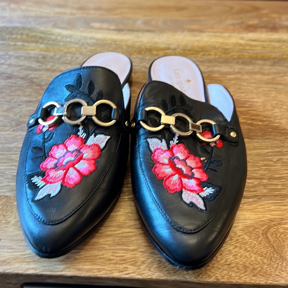 Kate Spade black mules size 6
